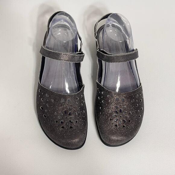 Naot Arataki Mary Jane Gray Shimmer Leather Sz 41 10 10.5 - Picture 4 of 10